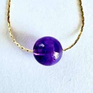 アメジスト　ネックレス（ゴールド）