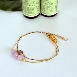 アメジスト　2連ブレスレット　