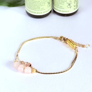 ローズクォーツ　2連ブレスレット