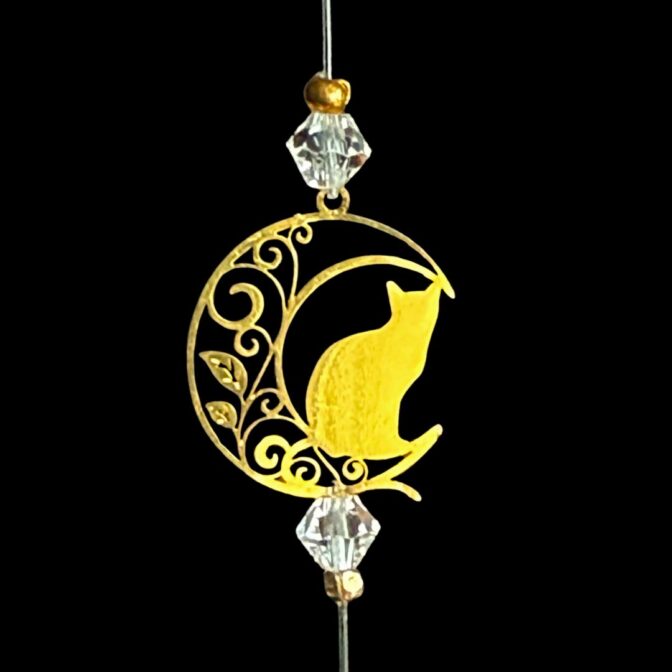 可愛い猫のキラキラサンキャッチャー/猫のチャーム