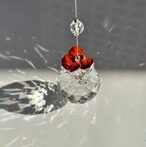 赤のキラキラドリームスサンキャッチャー/光を放つサンキャッチャー