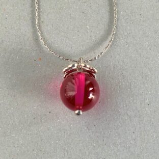 ルビー　Silver925チェーンネックレス
