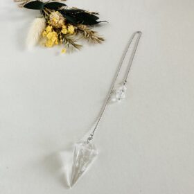 天然石　silver925チェーン　水晶のペンジュラム