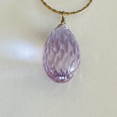 アメジストのワンポイントネックレス