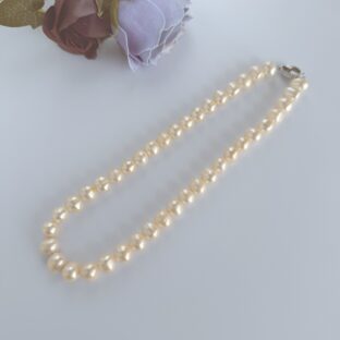 大粒　淡水パールネックレス