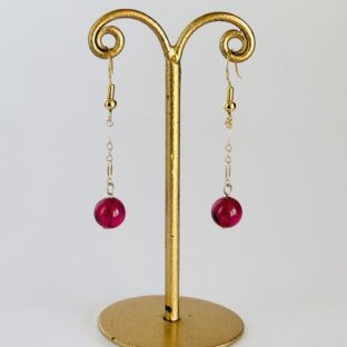 【7月誕生石】高品質ルビー　ピアス　14KGFを使用