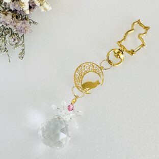 ミニサンキャッチャーの猫キーホルダー