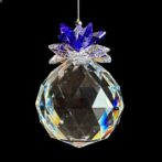 紫色の羽根付き　ドリームサンキャッチャー　/サンキャッチャー部分