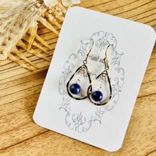 ラピスラズリ　ピアス　14KGF