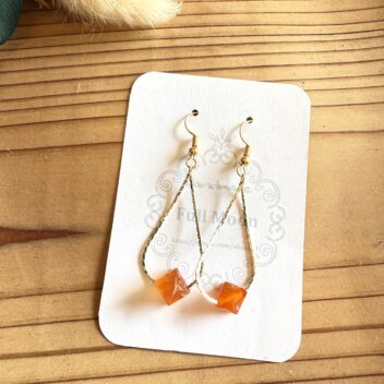 カーネリアンピアス　14KGF