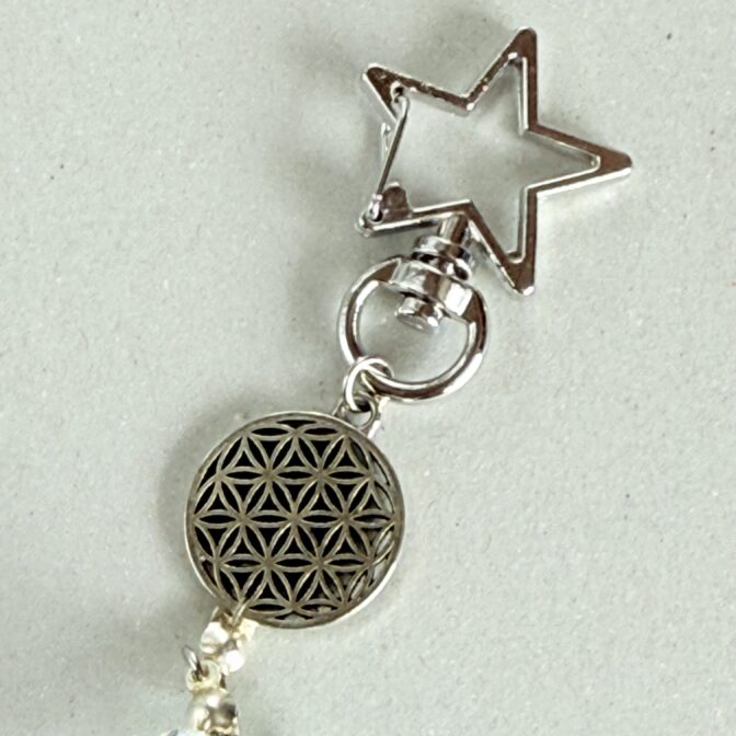 ミニサンキャッチャーのフラワーオブライフ　キーホルダー/パーツ部分