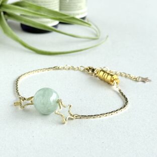 翡翠（ヒスイ）と星のブレスレット