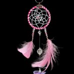 ピンク色のドリームサンキャッチャー/ドリームキャッチャー部分