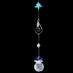 かわいい猫が三日月の上で見上げているサンキャッチャー/下半分拡大