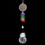 フラワーオブライフメタルチャームのサンキャッチャー