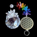 フラワーオブライフメタルチャームのサンキャッチャー