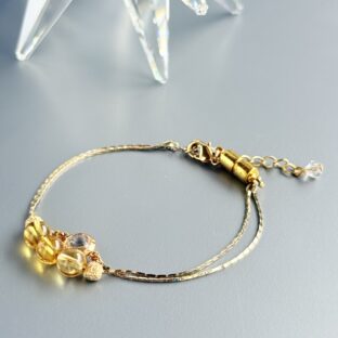 シトリン　2連ブレスレット