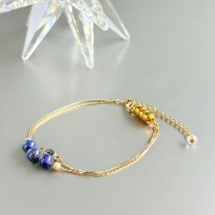 ラピスラズリの　2連ブレスレット