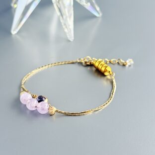 アメジスト　2連ブレスレット　