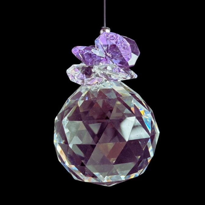 紫の羽根のサンキャッチャー/サンキャッチャー部分