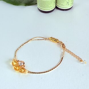 シトリン　2連ブレスレット　