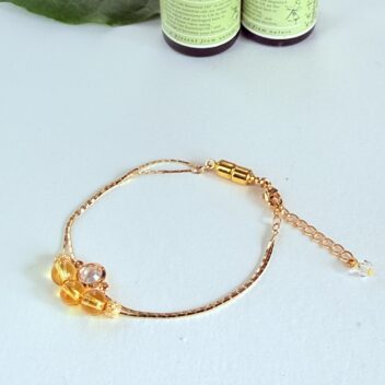 シトリン　2連ブレスレット　