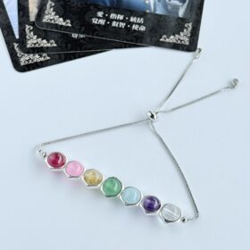 7つのチャクラを彩る天然石ブレスレット